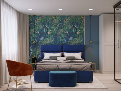 Фото № 1: Дизайн-проект двухкомнатной квартиры 59.3  м² Стиль Эклектика для ЖК Московский