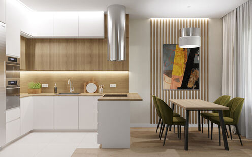 Фото № 1: Дизайн-проект трехкомнатной квартиры 84.92  м² Современный стиль для ЖК Твой