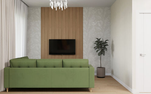 Фото № 5: Дизайн-проект трехкомнатной квартиры 84.92  м² Современный стиль для ЖК Твой