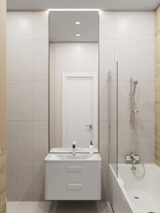 Фото № 3: Дизайн-проект трехкомнатной квартиры 84.92  м² Современный стиль для ЖК Твой