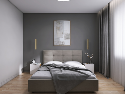 Фото № 4: Дизайн-проект двухкомнатной квартиры 50.5  м² Стиль Минимализм для ЖК Опалиха