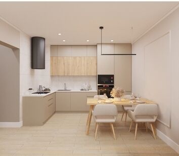 Фото № 3: Дизайн-проект четырехкомнатной квартиры 79.12  м² Стиль Контемпорари для ЖК Ильменский 17