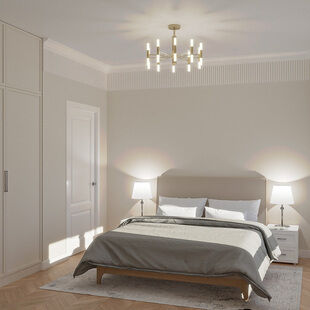 Фото № 4: Дизайн-проект двухкомнатной квартиры 43.14  м² Стиль Современная классика для ЖК ПИК