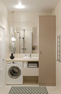 Фото № 2: Дизайн-проект двухкомнатной квартиры 43.14  м² Стиль Современная классика для ЖК ПИК