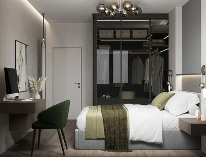 Фото № 1: Дизайн-проект двухкомнатной квартиры 74.85  м² Современный стиль для ЖК Юбилейный