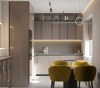 Фото № 4: Дизайн-проект двухкомнатной квартиры 74.85  м² Современный стиль для ЖК Юбилейный