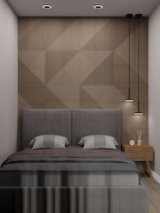 Фото № 6: Дизайн-проект однокомнатной квартиры 32.64  м² Современный стиль для ЖК Новая Рига