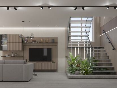 Фото № 3: Дизайн-проект дома/коттеджа 102.1  м² Современный стиль для частного дома в г. саранск