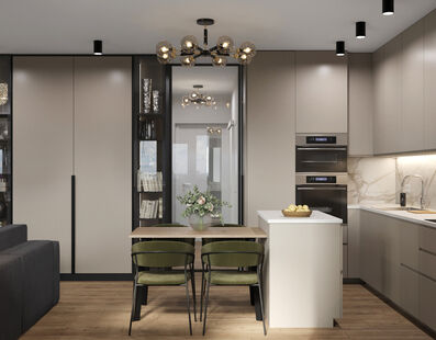 Фото № 1: Дизайн-проект трехкомнатной квартиры 80.9  м² Современный стиль для ЖК Пионер