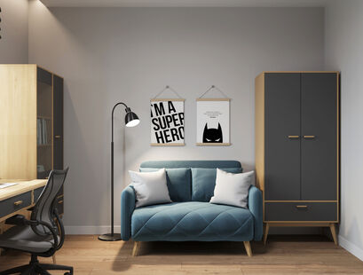 Фото № 5: Дизайн-проект трехкомнатной квартиры 80.9  м² Современный стиль для ЖК Пионер