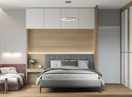 Фото № 2: Дизайн-проект трехкомнатной квартиры 80.9  м² Современный стиль для ЖК Пионер