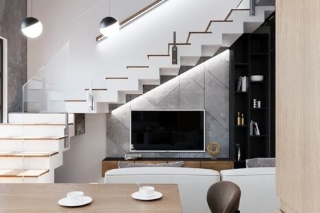 Фото № 4: Дизайн-проект дома/коттеджа 55.9  м² стиль Модернизм для дома в ЖК Императорские Мытищи