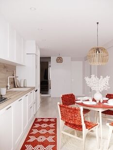 Фото № 5: Дизайн-проект четырехкомнатной квартиры 102.0  м² Стиль Эклектика для ЖК в Краснодарском крае