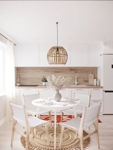 Фото № 6: Дизайн-проект четырехкомнатной квартиры 102.0  м² Стиль Эклектика для ЖК в Краснодарском крае