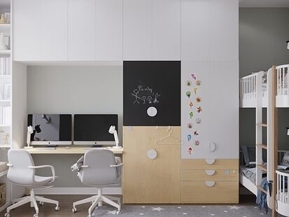 Фото № 5: Дизайн-проект трехкомнатной квартиры 76.51  м² Современный стиль для ЖК Румянцево Парк