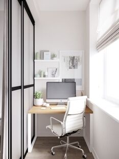 Фото № 2: Дизайн-проект трехкомнатной квартиры 76.51  м² Современный стиль для ЖК Румянцево Парк