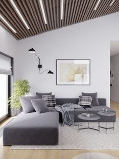 Фото № 1: Дизайн-проект дома/коттеджа 125.26  м² Скандинавский стиль для частного дома в кп никольское поле