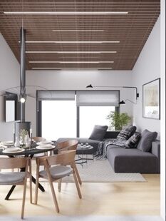 Фото № 4: Дизайн-проект дома/коттеджа 125.26  м² Скандинавский стиль для частного дома в кп никольское поле