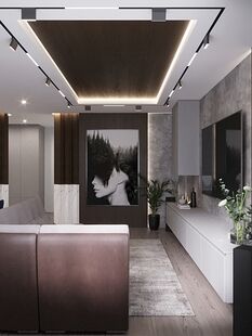 Фото № 1: Дизайн-проект двухкомнатной квартиры 61.75  м² стиль Модернизм для ЖК Новое Павлино