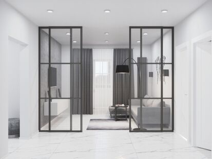 Фото № 3: Дизайн-проект двухкомнатной квартиры 63.18  м² Стиль Минимализм для ЖК Южная Битца