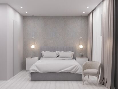 Фото № 4: Дизайн-проект двухкомнатной квартиры 63.18  м² Стиль Минимализм для ЖК Южная Битца