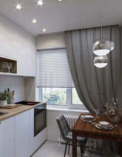 Фото № 4: Дизайн-проект двухкомнатной квартиры 45.77  м² Современный стиль для ЖК в г. Петропавловск-Камчатский