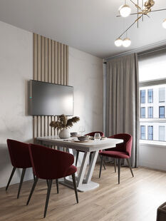 Фото № 5: Дизайн-проект четырехкомнатной квартиры 111.51  м² Стиль Контемпорари для ЖК Саларьево Парк