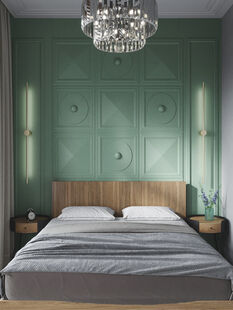 Фото № 6: Дизайн-проект двухкомнатной квартиры 24.2  м² Стиль Американская классика для ЖК Московский