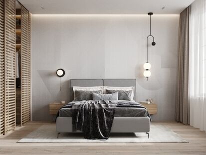 Фото № 3: Дизайн-проект четырехкомнатной квартиры 109.53  м² стиль Модернизм для ЖК Бартон