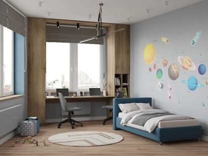 Фото № 3: Дизайн-проект трехкомнатной квартиры 67.65  м² Современный стиль для ЖК Октябрьское поле