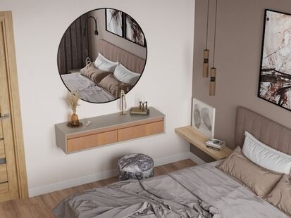 Фото № 2: Дизайн-проект трехкомнатной квартиры 67.65  м² Современный стиль для ЖК Октябрьское поле