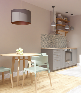 Фото № 6: Дизайн-проект двухкомнатной квартиры 62.65  м² Скандинавский стиль для ЖК Инвест строй