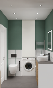 Фото № 2: Дизайн-проект двухкомнатной квартиры 62.65  м² Скандинавский стиль для ЖК Инвест строй