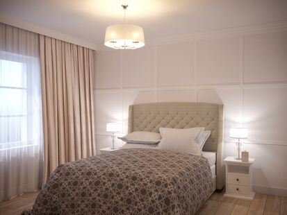 Фото № 1: Дизайн-проект трехкомнатной квартиры 87.62  м² Стиль Современная классика для этажа частного дома