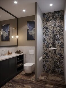 Фото № 4: Дизайн-проект трехкомнатной квартиры 87.62  м² Стиль Современная классика для этажа частного дома