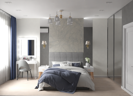 Фото № 1: Дизайн-проект однокомнатной квартиры 37.55  м² Скандинавский стиль для ЖК Домашний