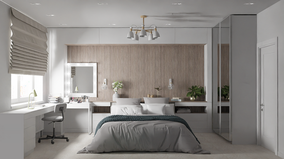 Фото № 1: Дизайн-проект четырехкомнатной квартиры 106.3  м² Скандинавский стиль для ЖК Легенды моря