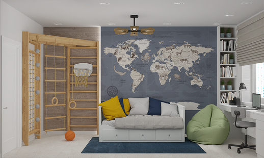 Фото № 2: Дизайн-проект четырехкомнатной квартиры 106.3  м² Скандинавский стиль для ЖК Легенды моря