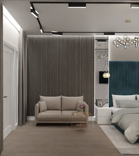 Фото № 4: Дизайн-проект четырехкомнатной квартиры 98.9  м² Современный стиль для ЖК Московский