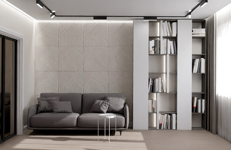 Фото № 3: Дизайн-проект четырехкомнатной квартиры 98.9  м² Современный стиль для ЖК Московский