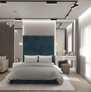 Фото № 2: Дизайн-проект четырехкомнатной квартиры 98.9  м² Современный стиль для ЖК Московский