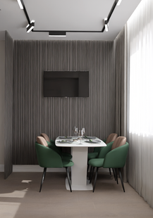 Фото № 5: Дизайн-проект четырехкомнатной квартиры 98.9  м² Современный стиль для ЖК Московский