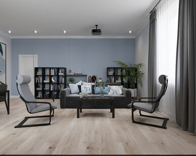 Фото № 1: Дизайн-проект трехкомнатной квартиры 101.3  м² Скандинавский стиль для ЖК Московский