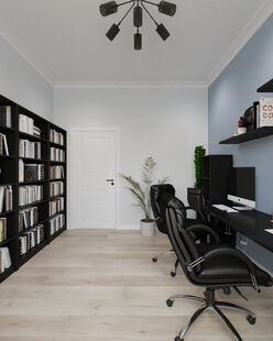 Фото № 4: Дизайн-проект трехкомнатной квартиры 101.3  м² Скандинавский стиль для ЖК Московский