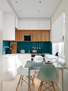 Фото № 3: Дизайн-проект трехкомнатной квартиры 64.1  м² Стиль Контемпорари для ЖК Московский