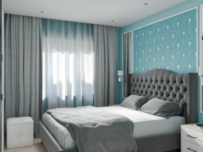 Фото № 5: Дизайн-проект трехкомнатной квартиры 64.1  м² Стиль Контемпорари для ЖК Московский