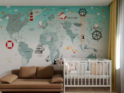 Фото № 1: Дизайн-проект трехкомнатной квартиры 64.1  м² Стиль Контемпорари для ЖК Московский