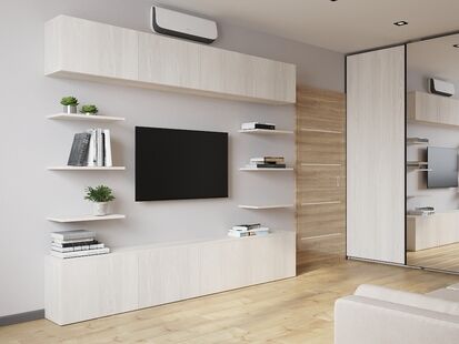 Фото № 2: Дизайн-проект однокомнатной квартиры 38.09  м² Стиль Минимализм для ЖК Альфа