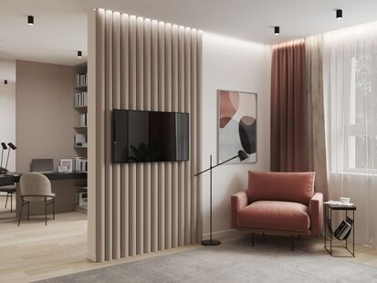 Фото № 1: Дизайн-проект пятикомнатной квартиры 130.91  м² Современный стиль для ЖК Серебряные росы