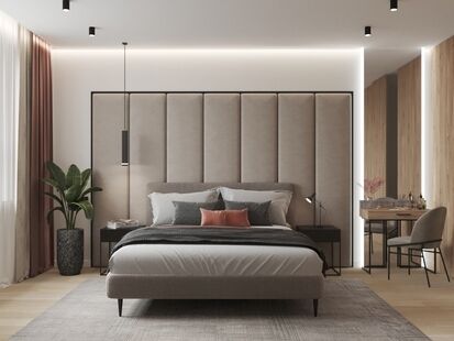 Фото № 3: Дизайн-проект пятикомнатной квартиры 130.91  м² Современный стиль для ЖК Серебряные росы